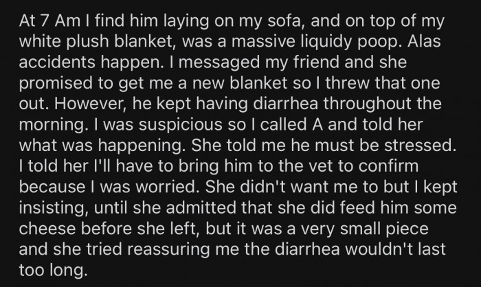 As OP suspected, she woke up to an unpleasant surprise.