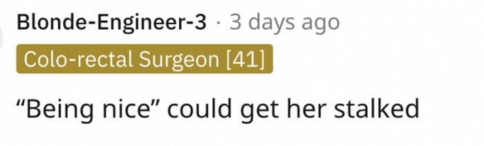 No need for you to be nice because...