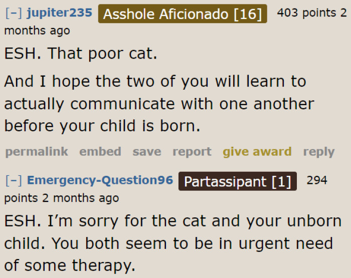 A lot of Redditors believe that both sides were in the wrong.