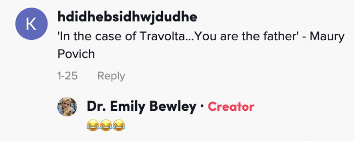 There's no denying it... Dr. Bewley is Travolta's new mom!