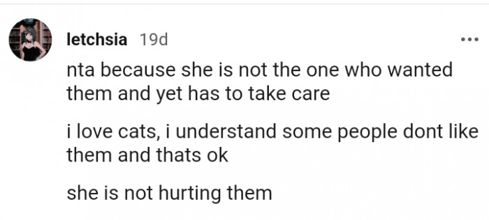 She is not hurting them