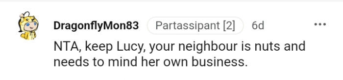 Your neighbor needs to mind her own business