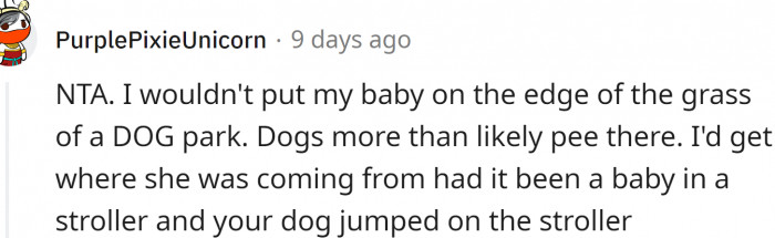 Even if there are no dogs near the baby, dogs do their business there. It is not sanitary to let a kid crawl there.