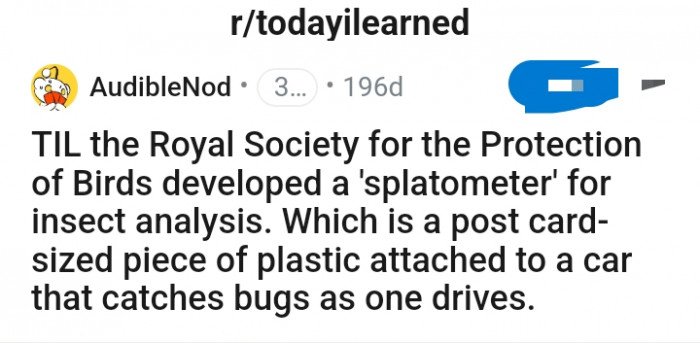 Redditor u/AudibleNod has this interesting piece of information to share with the TodayILearned subreddit group