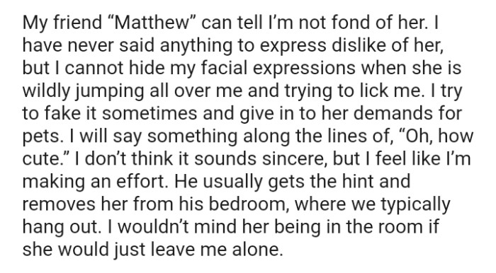 The OP doesn’t think it sounds sincere, but they feel like they're making an effort