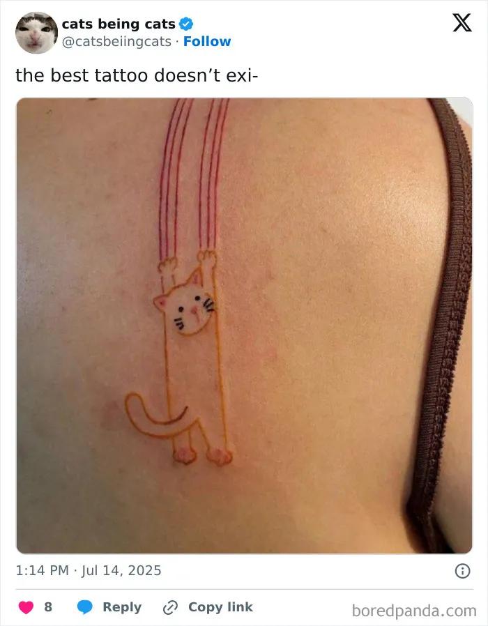 21. Permanent proof that this cat will never let go.