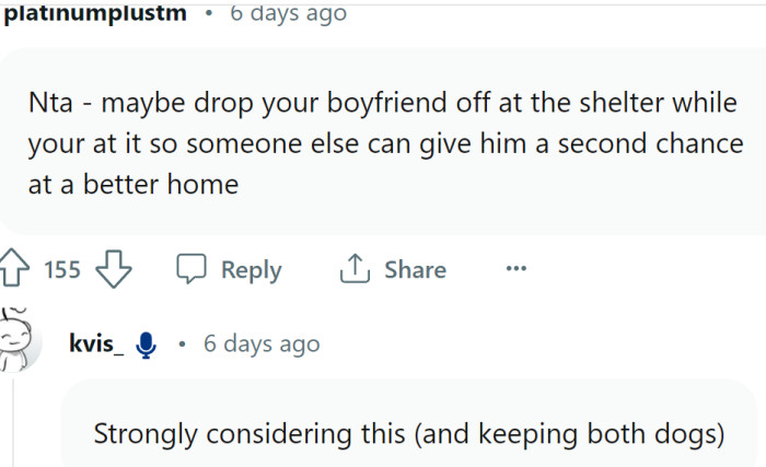 Some Redditors were harsh