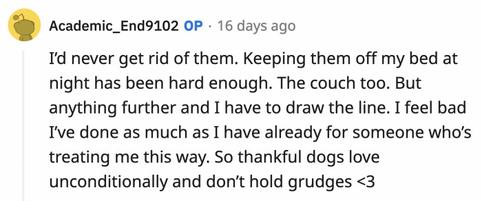 Good on OP for realizing who is really on their side