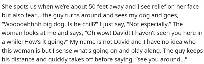 Great reaction from the dog owner