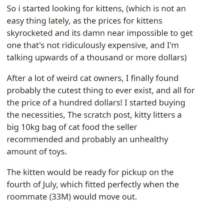 And so, OP’s hunt for his pet cat ensues!