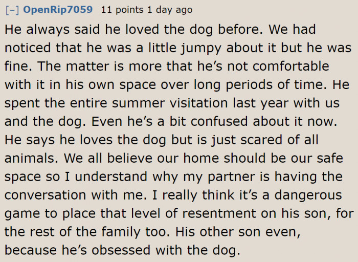 And the OP responded