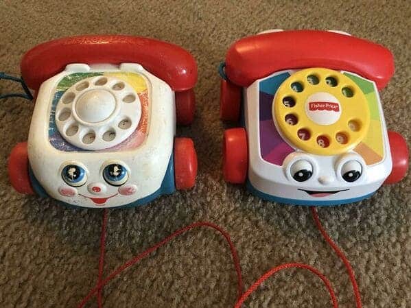 33. “My 20 Year Old Toy Phone And My Daughters Brand New One! Both Fisher Price”