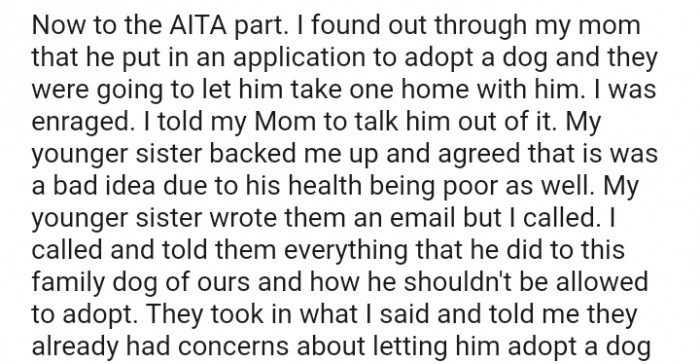 I called and told them everything