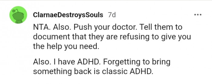 Forgetting to bring something back