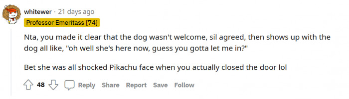 She knew what she was doing.