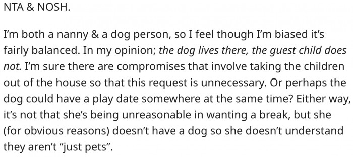 Carl's mom doesn't understand what being a dog parent is about because she doesn't have a dog.