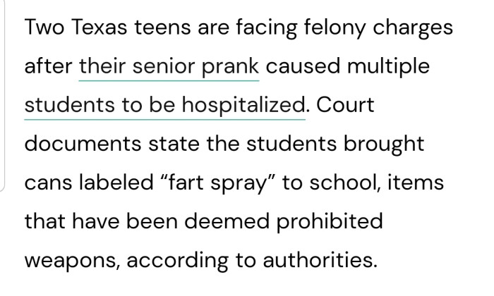Two Texas teens have got themselves in big trouble