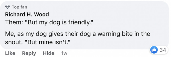11. “Don’t mess with my dog. It will mess right back.”