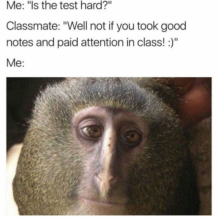 16. When you ask whether the test is hard...