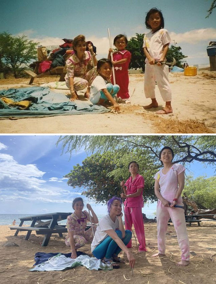 24. Very same Hawaiian beach, spanning from 1991 to 2022