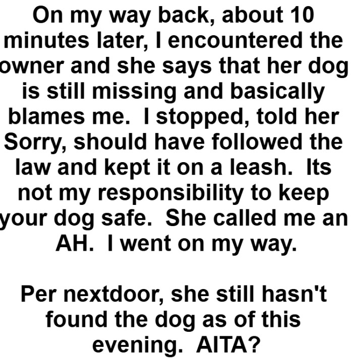 Its not the OP's responsibility to keep their dog safe
