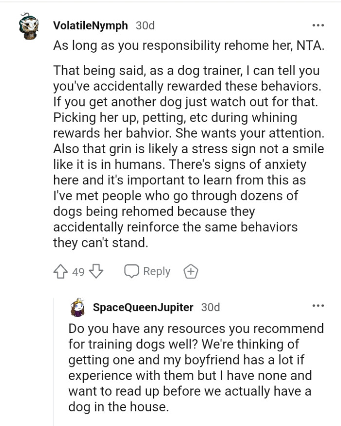 There are signs of anxiety here.