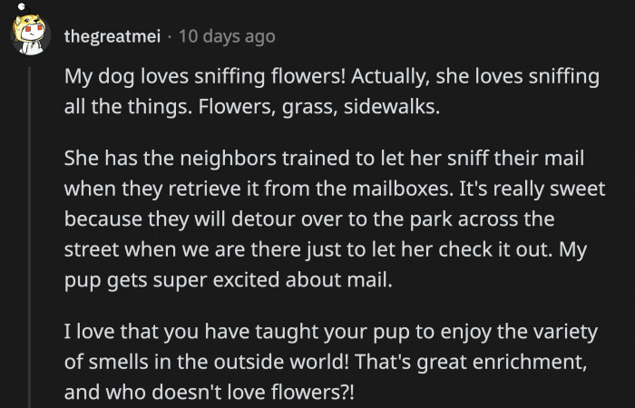 At times, it's actually the other way around, and they train the humans to get to what they want