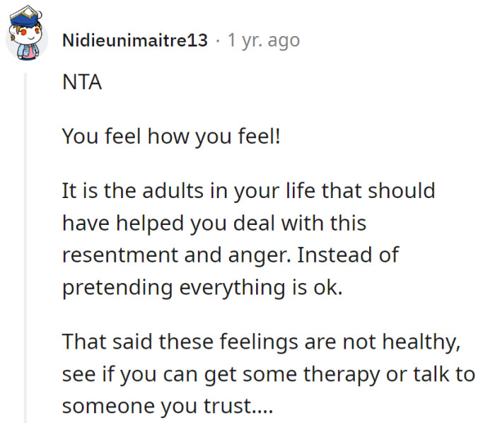 Bottomline: everyone needs therapy.