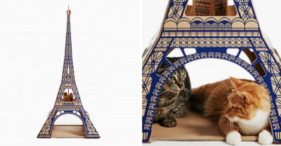 Your Cats Will Love These Interesting Pieces Of Cardboard Cat Furniture Modeled After Famous Landmarks Around The World
