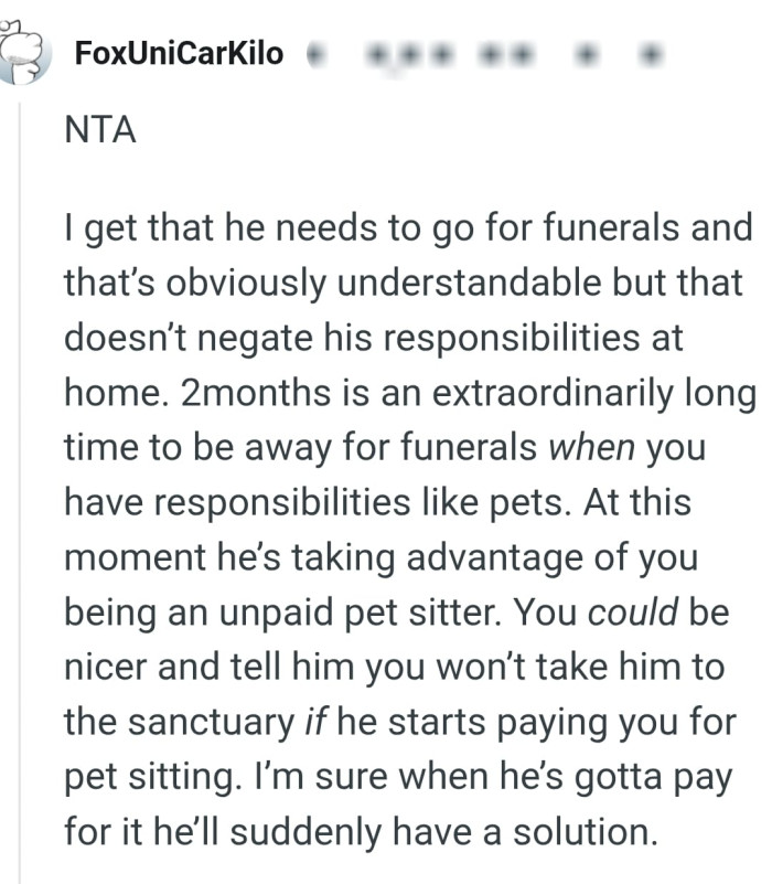 He is taking advantage of the OP