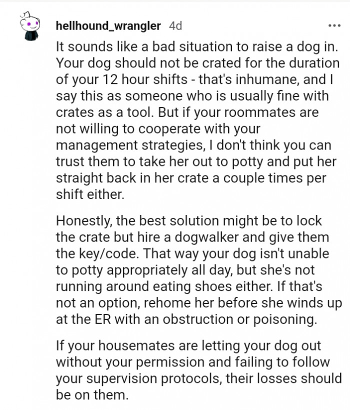 7. The best solution here is to lock the crate