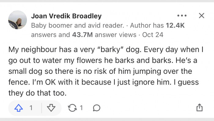 It's something you can easily ignore and not have to deal with.