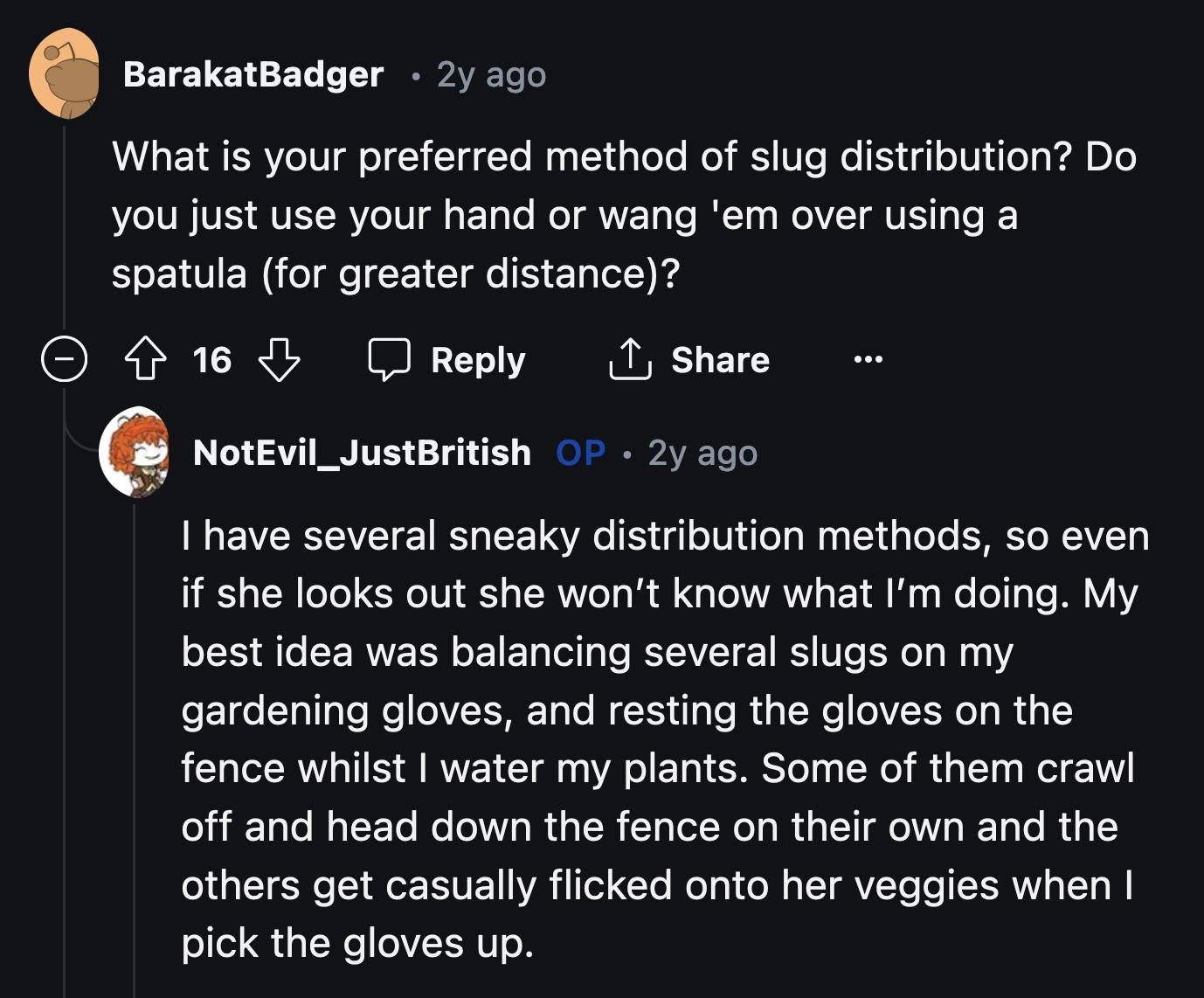 Somehow, those slugs on OP's gloves find their way to the neighbor's garden. What a frustrating puzzle.