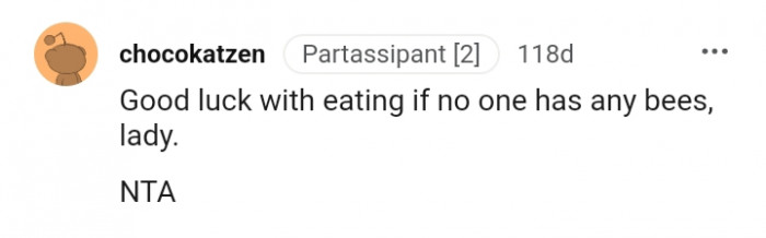 Good luck with eating