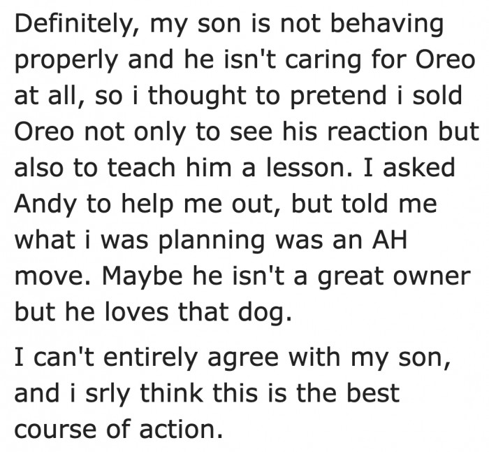 He states his plan and wants Redditors to judge it.