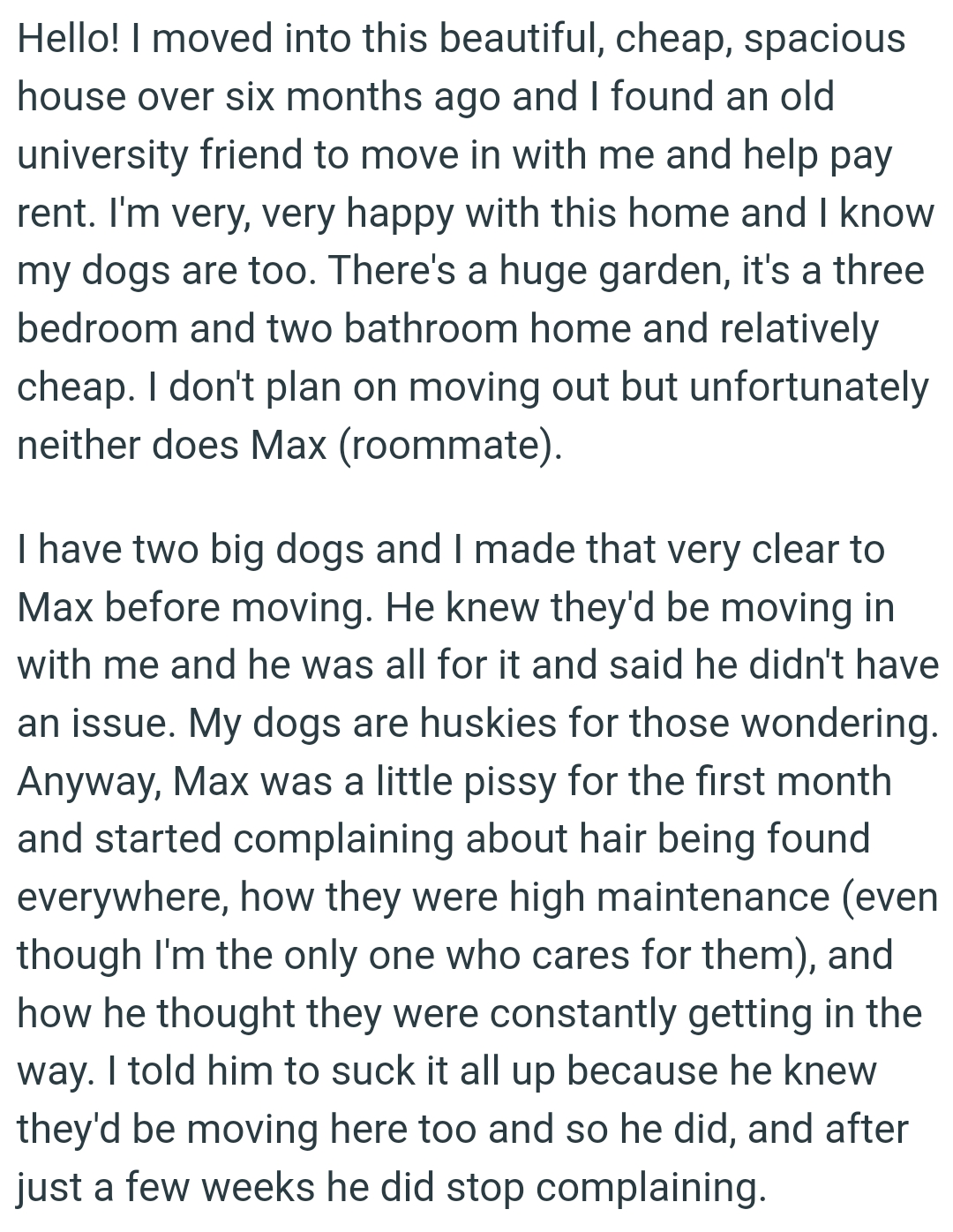 It's a three-bedroom, two-bathroom home