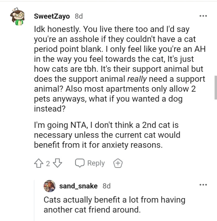 It's their support animal, but does the support animal really need a support animal?