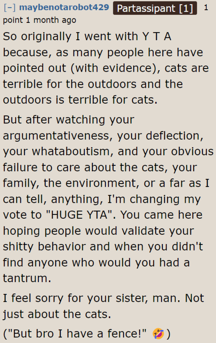 If the OP is seeking validation, they won't get it from this community.