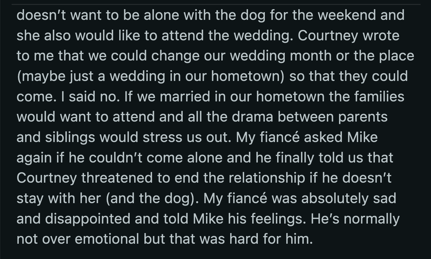 Courtney messaged OP the following day as if nothing had happened. OP felt that she and Courtney were good enough friends for her to be honest about her disappointment.