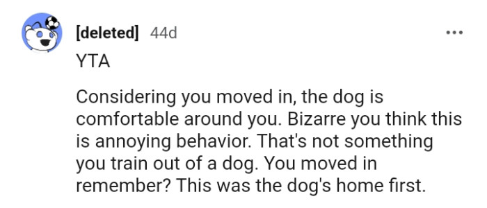 That's not something you train out of a dog