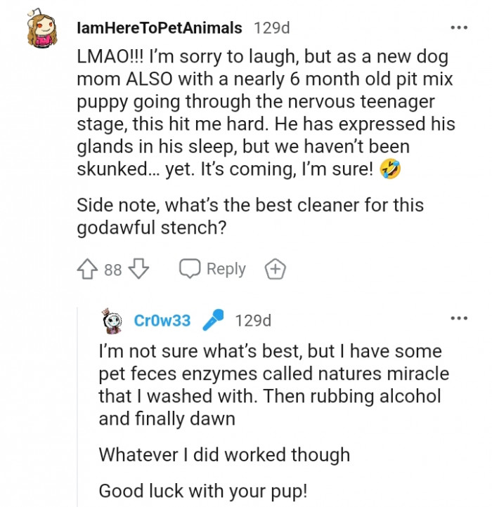 15. He has expressed his glands in his sleep