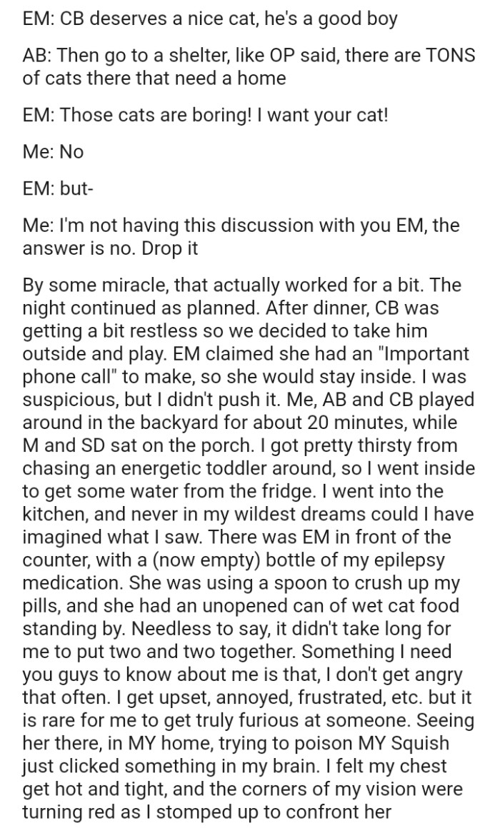 OP got pretty thirsty from chasing an energetic toddler around, so she went inside to get some water from the fridge
