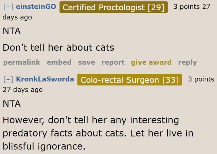 Ignorance is bliss indeed.