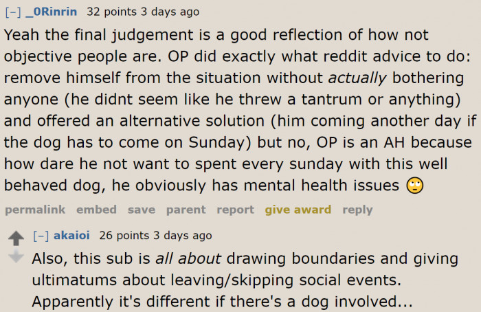 Would people have reacted the same if a dog wasn't involved?