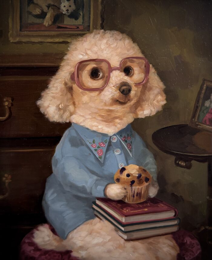 Cookie Bun, a friendly pet portrait balancing cuteness and falconry reality.