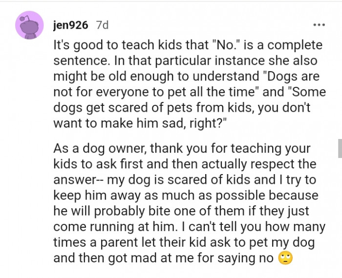 Dogs are not for everyone to pet all the time