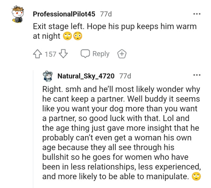 His Pup Should Keep Him Warm