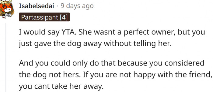 This Redditor sees things differently