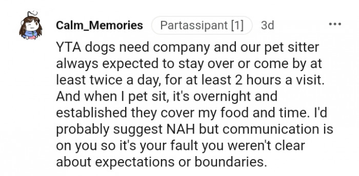 You weren't clear about your expectations or boundaries