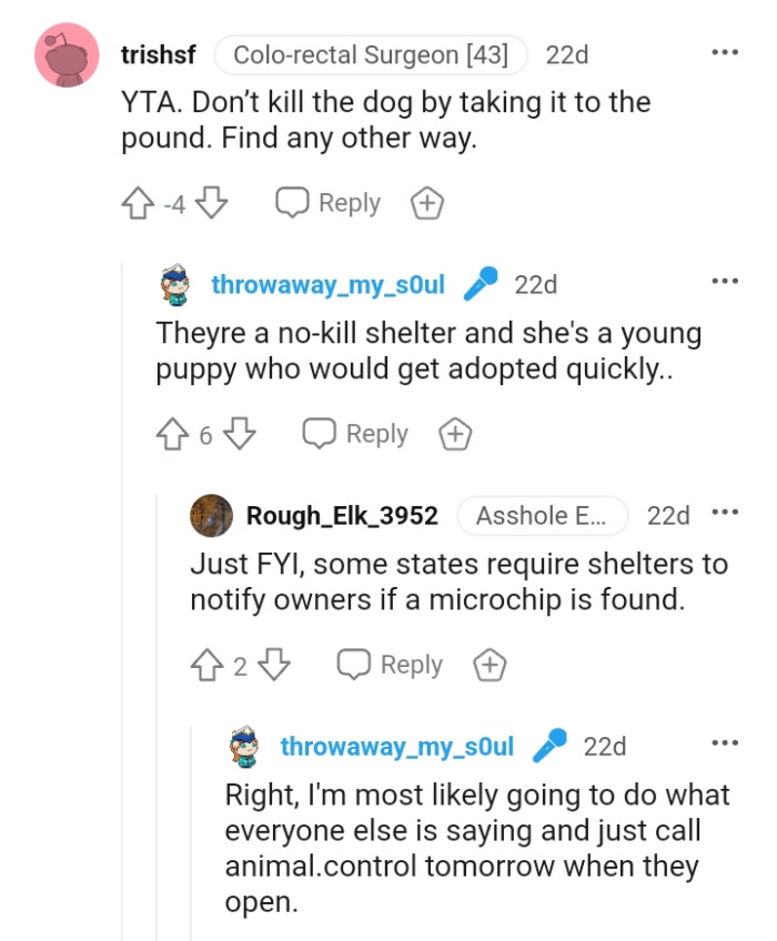 This redditor wants the OP to find another way